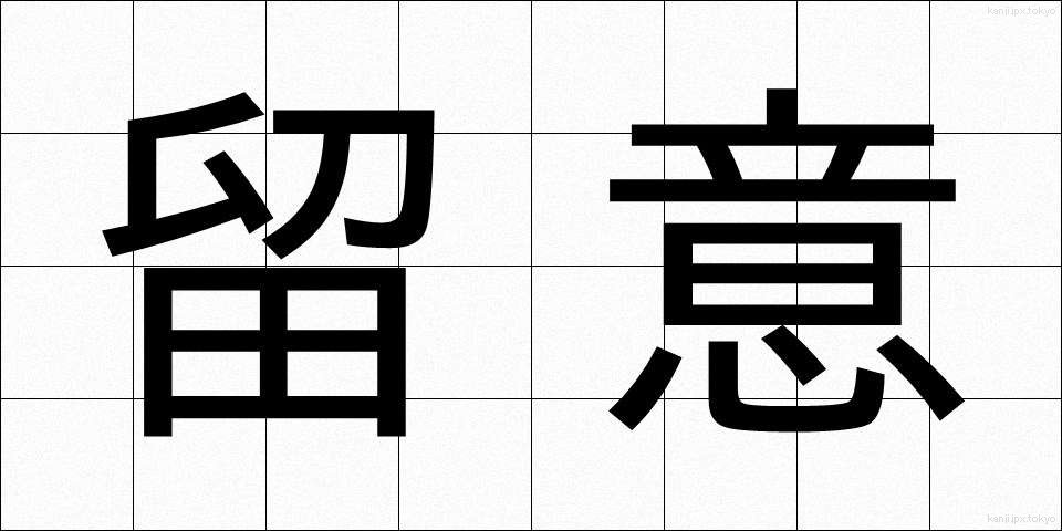 留意 (りゅうい)