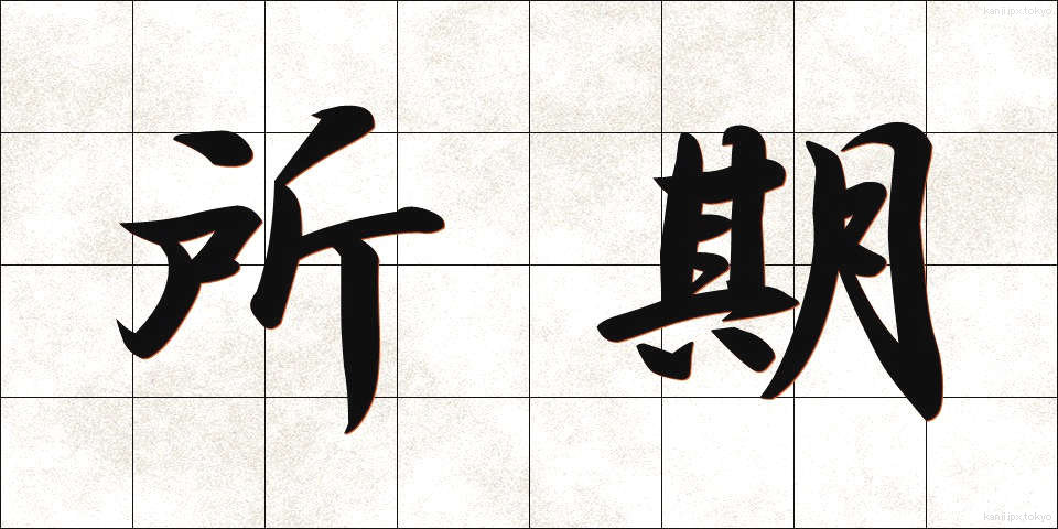 所期 (しょき)