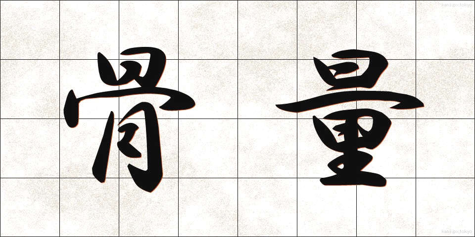 骨量 (こつりょう)