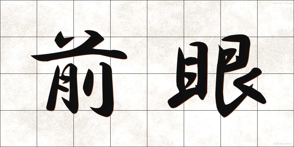 前眼 (ぜんがん)