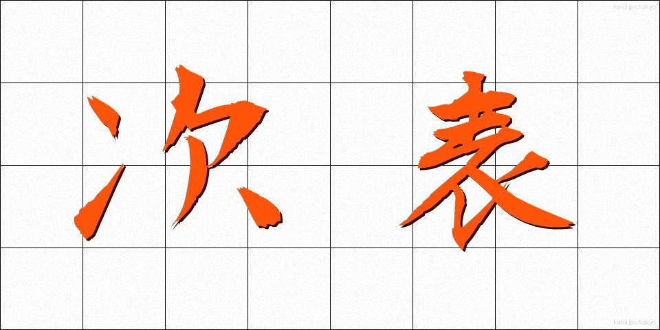 次表 (じひょう)