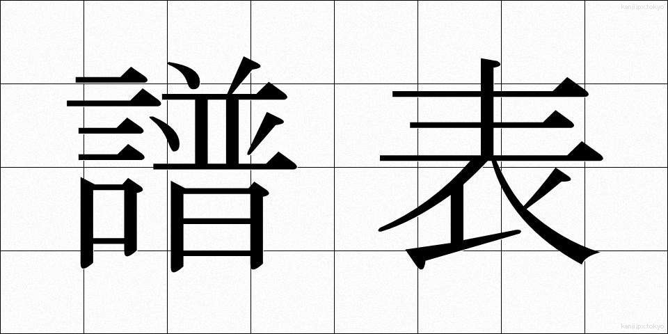 譜表 (ふひょう)