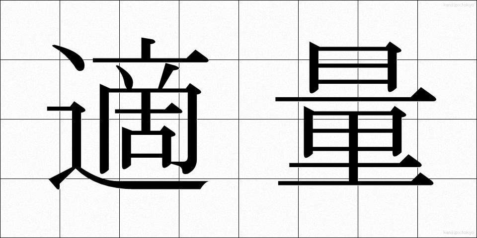 適量 (てきりょう)