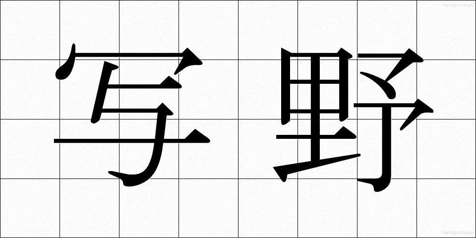 写野 (しゃや)