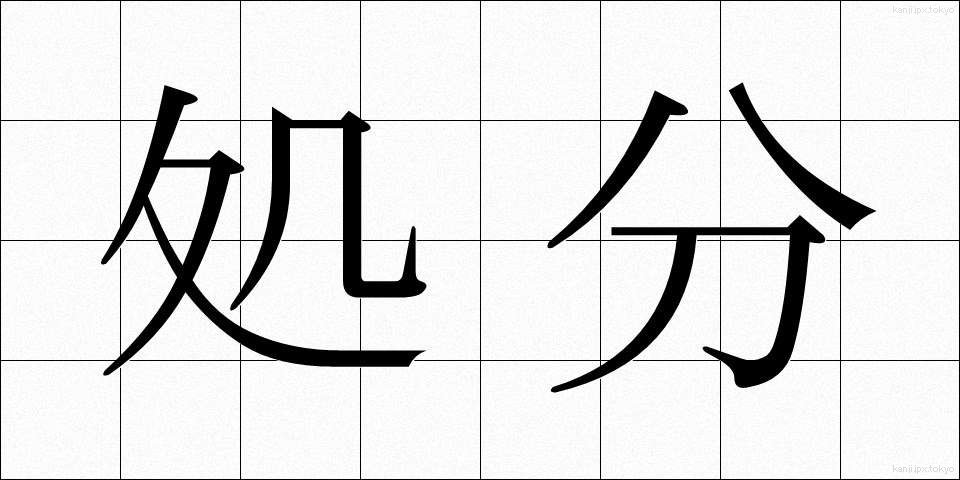 処分 (しょぶん)