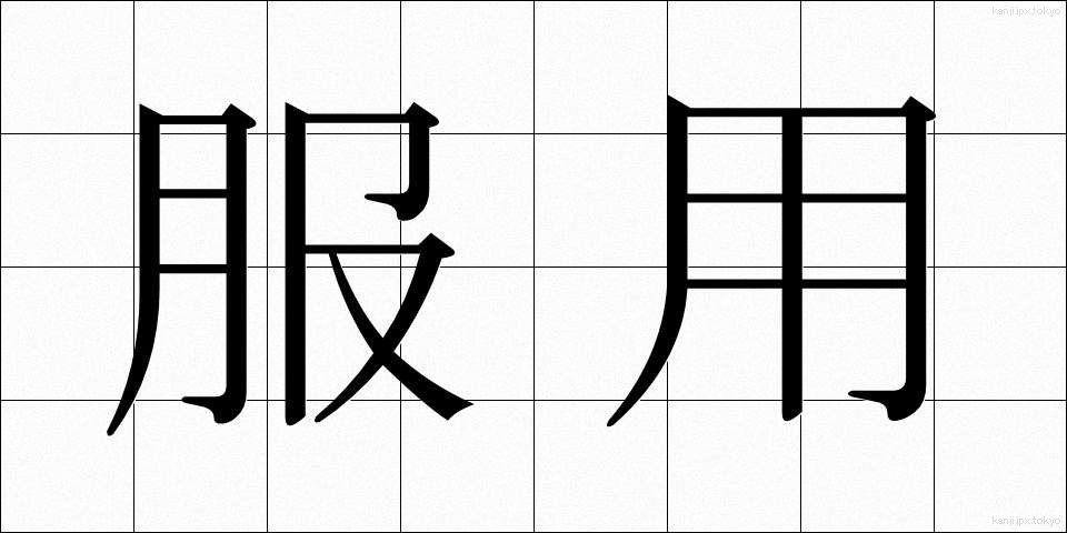 服用 (ふくよう)
