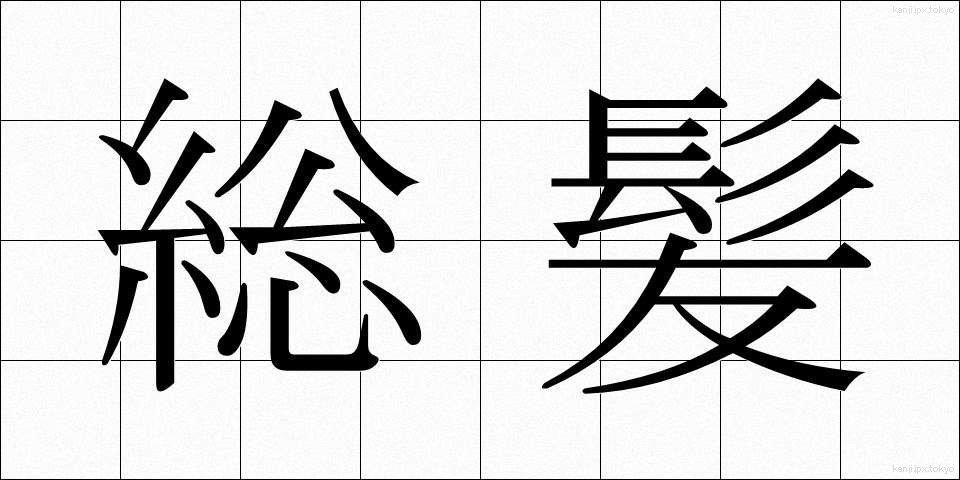 総髪 (そうはつ)