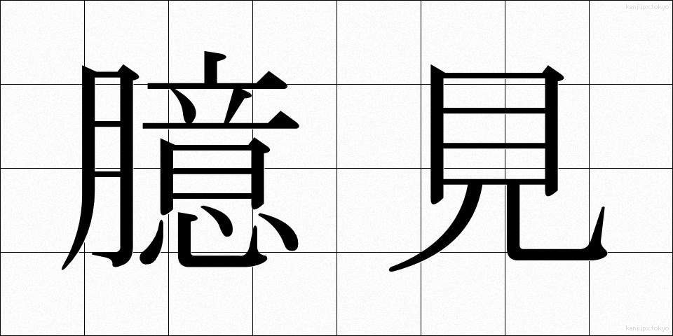 臆見 (おっけん)