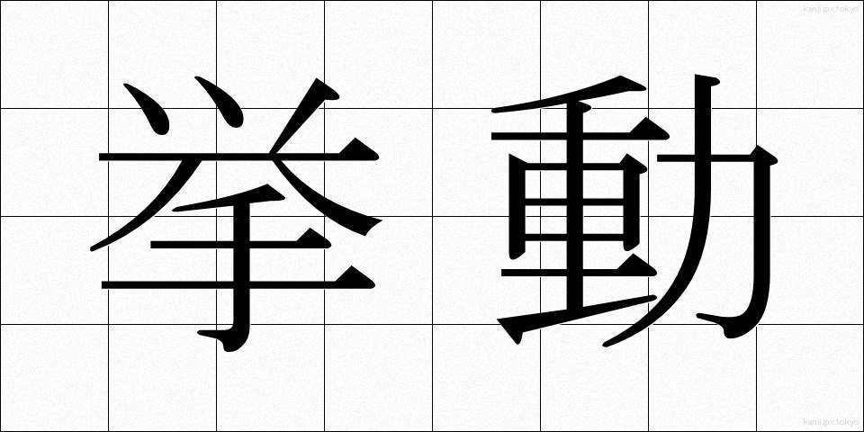 挙動 (きょどう)