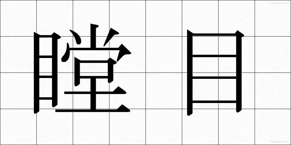 瞠目 (どうもく)