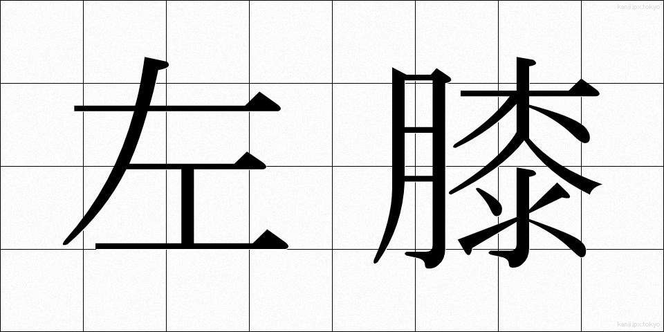 左膝 (さひざ)