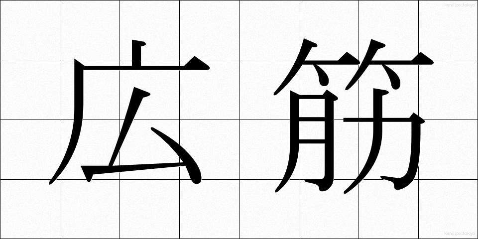 広筋 (こうきん)