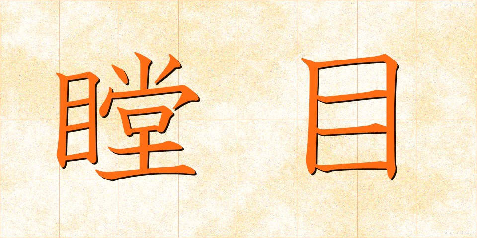 瞠目 (どうもく)