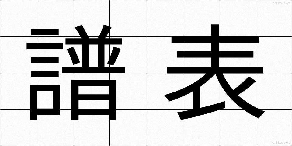 譜表 (ふひょう)