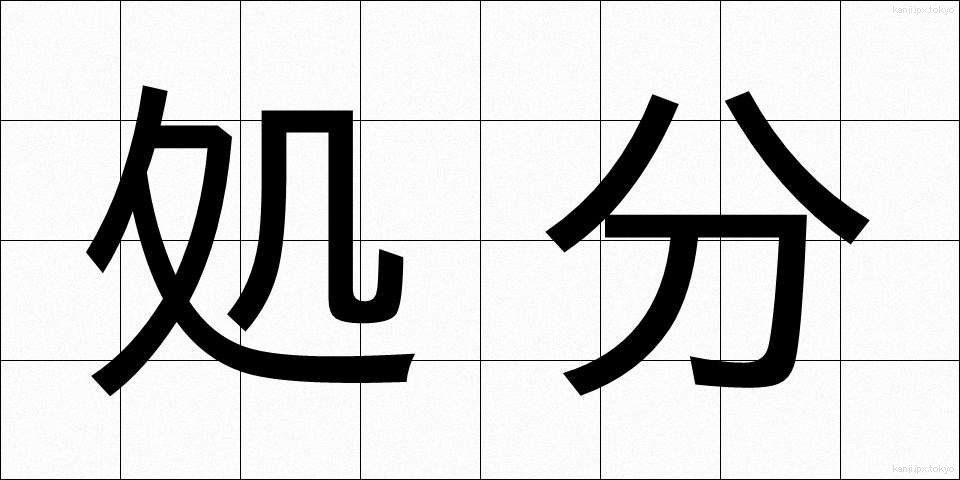 処分 (しょぶん)