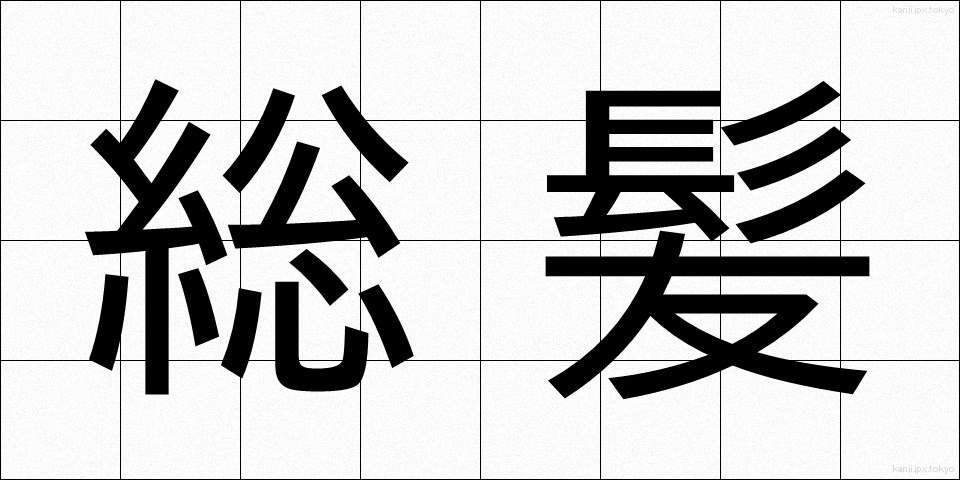 総髪 (そうはつ)