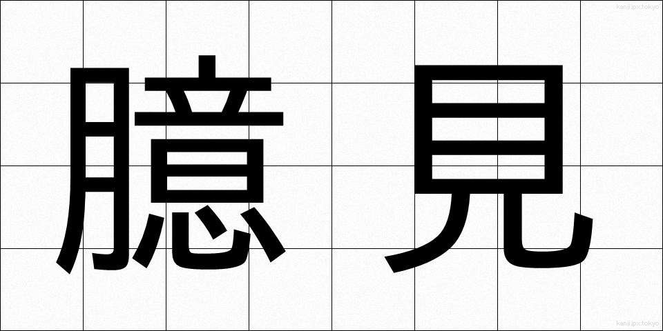 臆見 (おっけん)