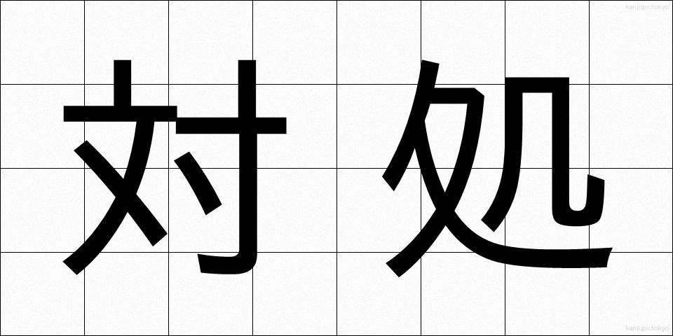 対処 (たいしょ)