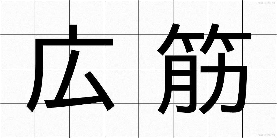 広筋 (こうきん)