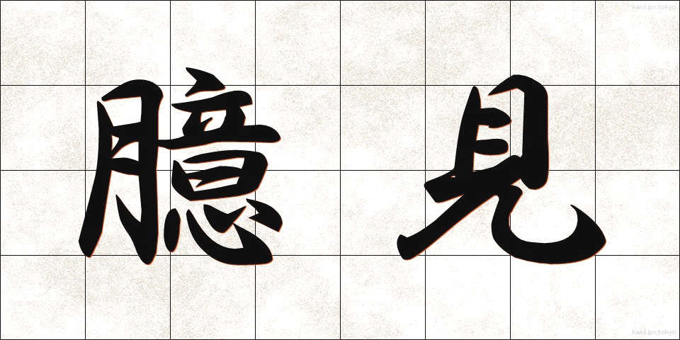 臆見 (おっけん)