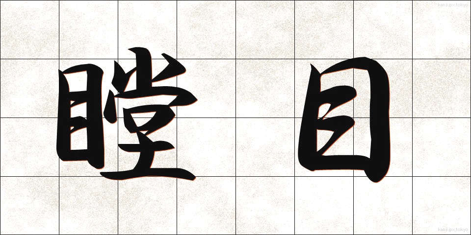 瞠目 (どうもく)