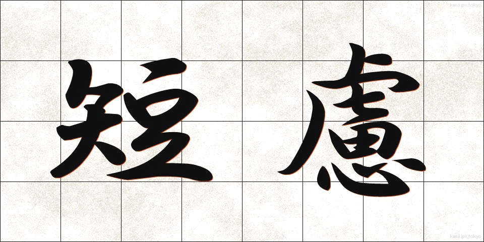 短慮 (たんりょ)