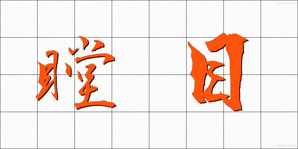 瞠目 (どうもく)