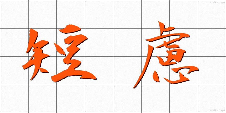 短慮 (たんりょ)