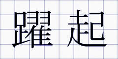 躍起
