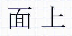 面上