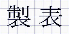 製表