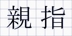 親指
