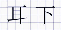 耳下