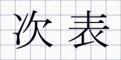 次表