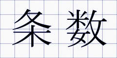条数